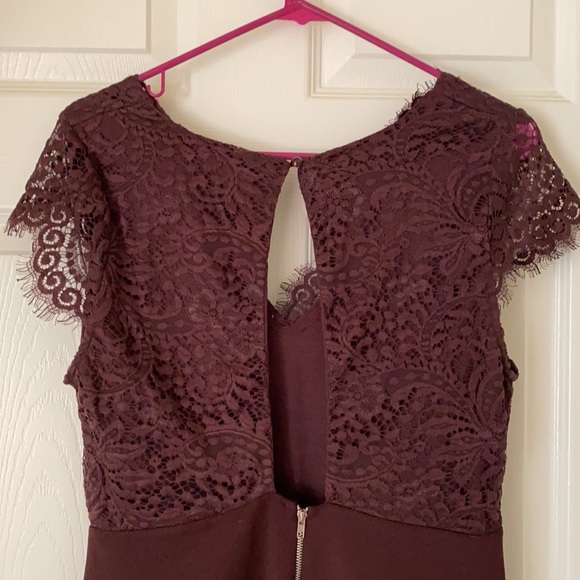 Deep Purple Lace Cocktail Dress - Picture 7 of 7